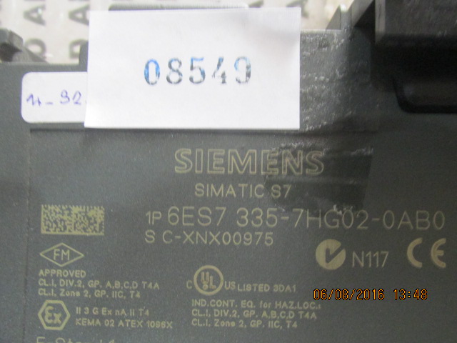 PLC " SIEMENS " MODEL : 6ES7 335-7HG02-0AB0