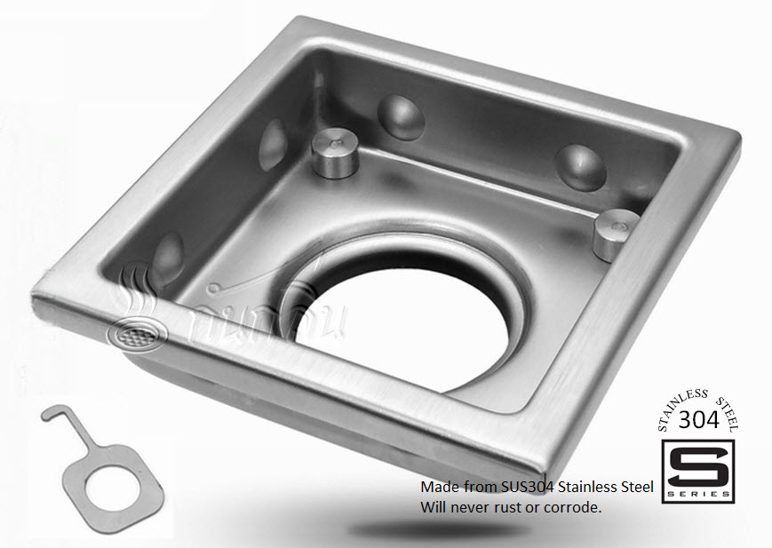 ตะแกรงกันกลิ่น รุ่น S-Series 12 x 12 ซม. สแตนเลส 304 เลือกอุปกรณ์กันกลิ่นได้