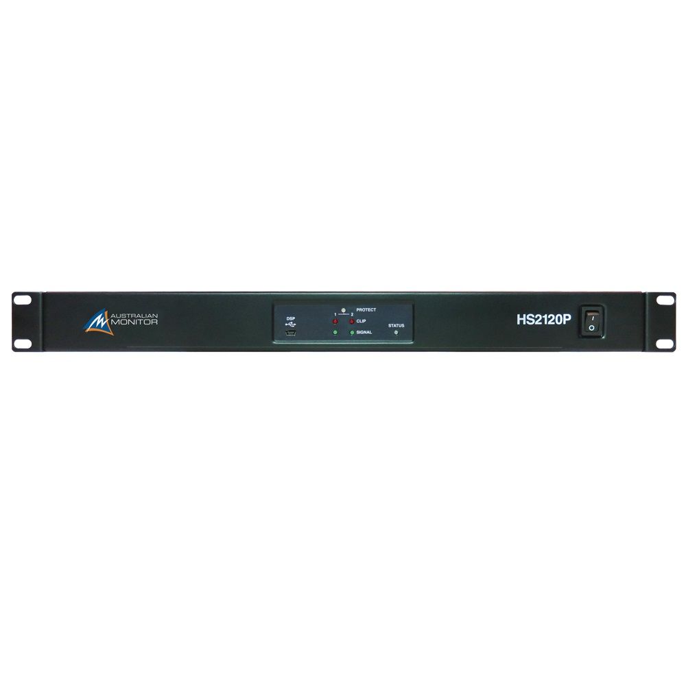 AUSTRALIAN MONITOR HS2120P Power Amplifier USB/RS232 Control w mini DSP