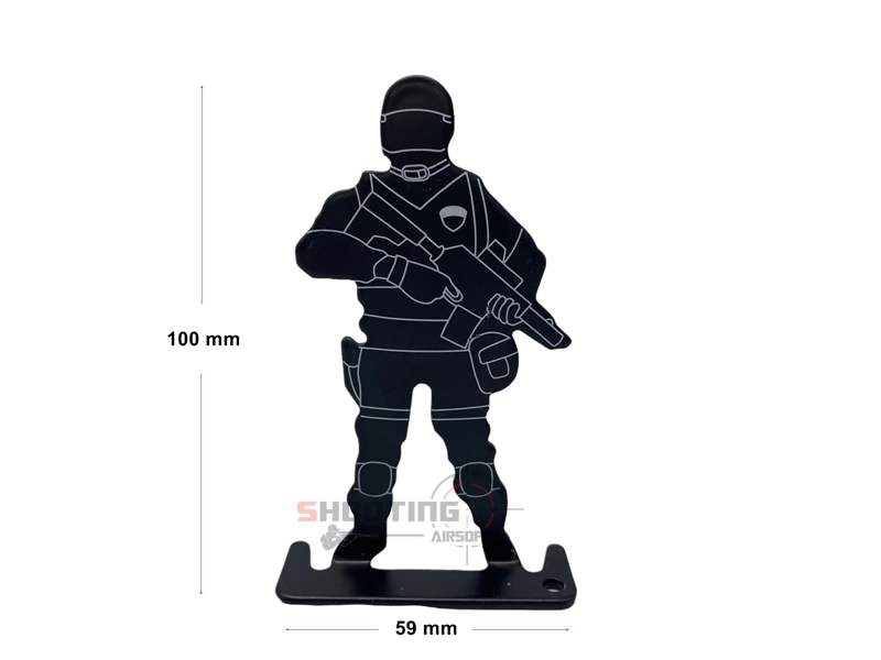 เป้าเหล็กล้มซ้อมยิง ลายทหาร 4 ชิ้น