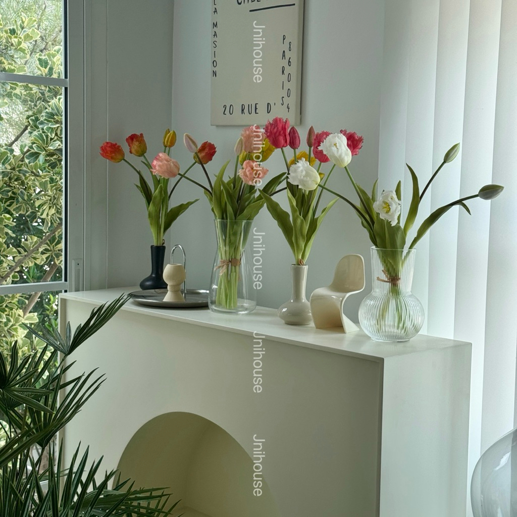 [พร้อมส่ง] Jnihouse : ทิวลิปขอบหยัก ทิวลิปปลอม Tulip (ไม่รวมแจกัน)