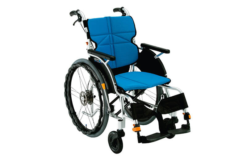 รถเข็นแบรนด์ญี่ปุ่น Matsunaga Wheelchair (車いす) รุ่น NEXT-11B ดีไซน์สวย พนักพิงปรับเข้าสรีระหลังได้ ฟังก์ชั่นพื้นฐาน ล้อหลังใหญ่