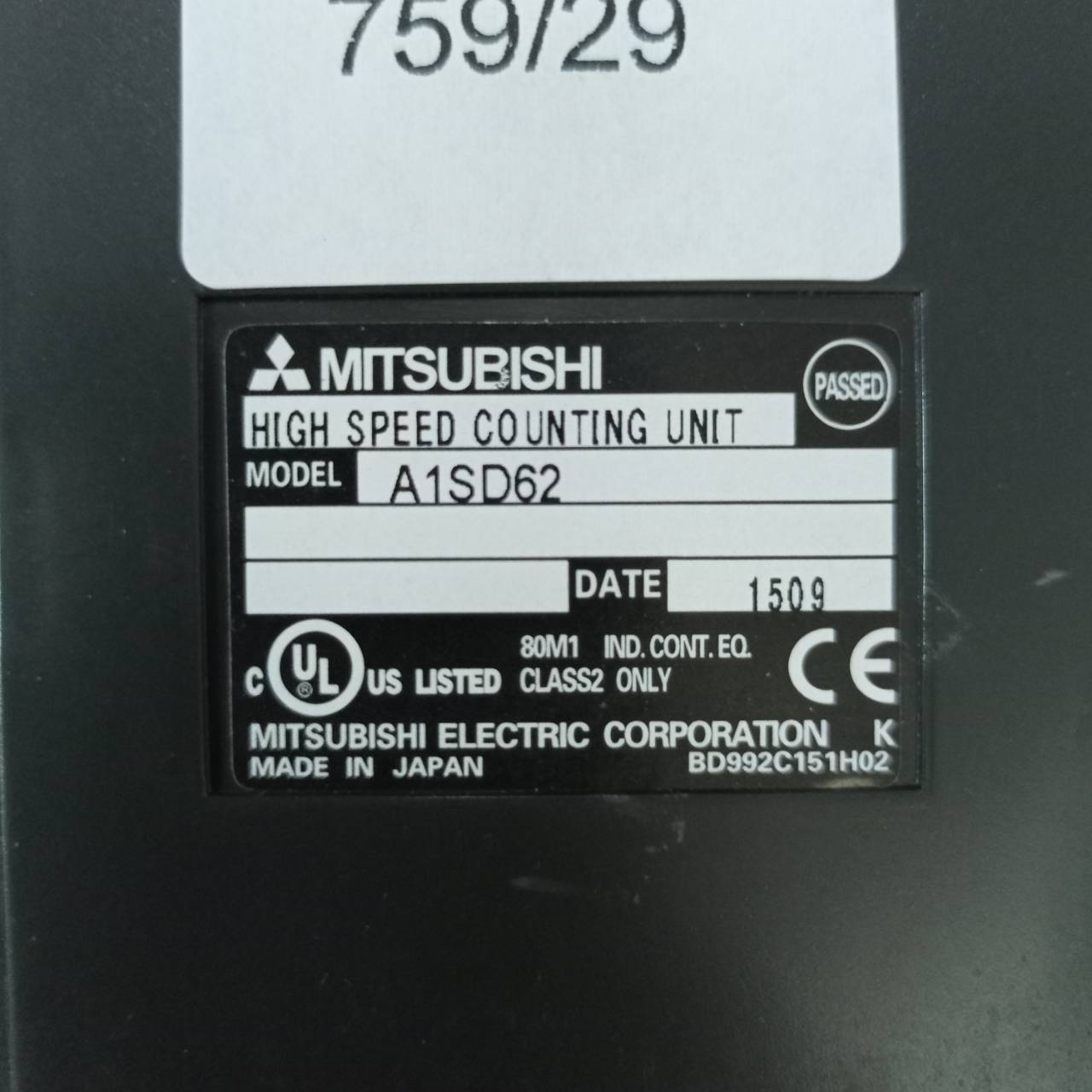 PLC " MITSUBISHI " MODEL : A1SD62