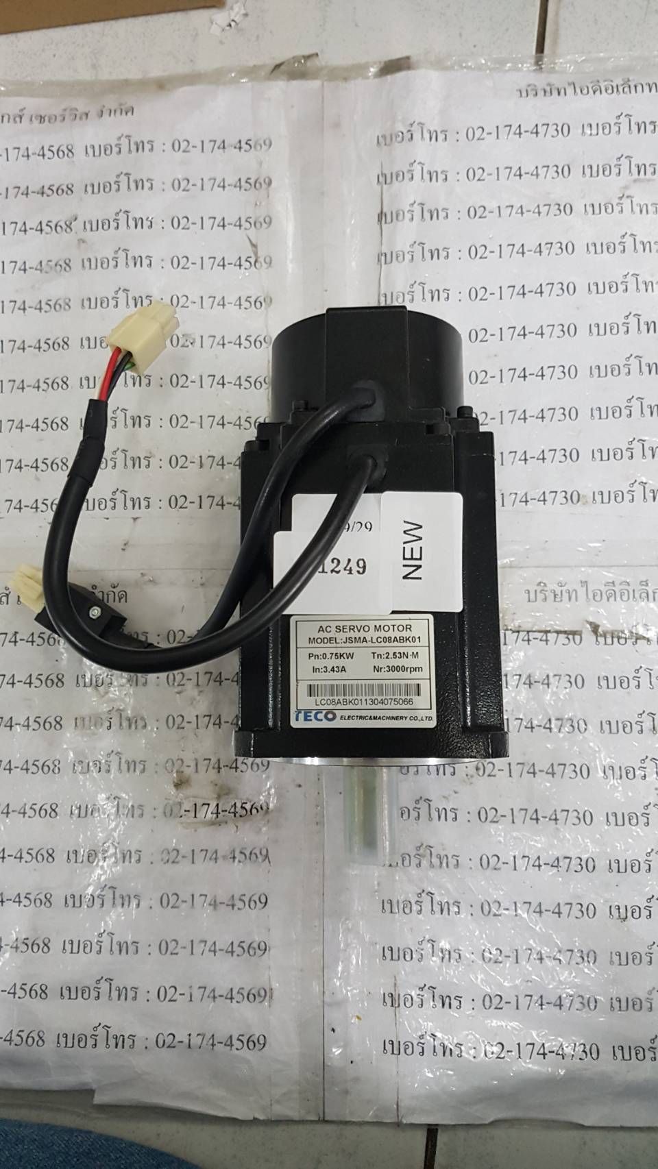 จำหน่าย ขาย ซ่อม SERVO MOTOR TECO JSMA-LC08ABK01