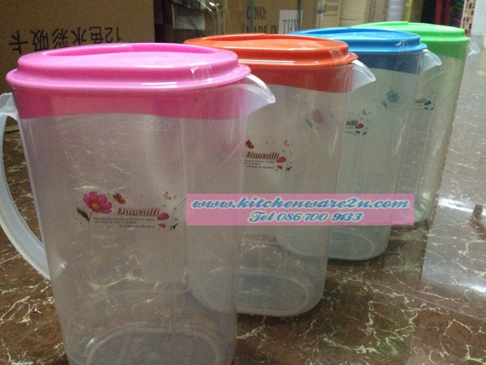 P07705 เหยือกวงรี 1.8 ลิตร (19*10*24 cm) ราคาส่งต่อ 12 โหล 144 ใบ:เฉลี่ย 200 บาทต่อโหล