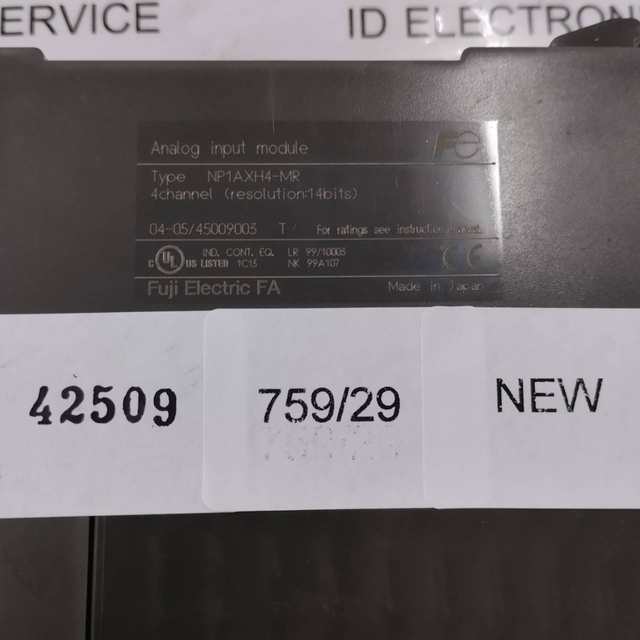 PLC " FUJI " MODEL : NP1AXH4-MR