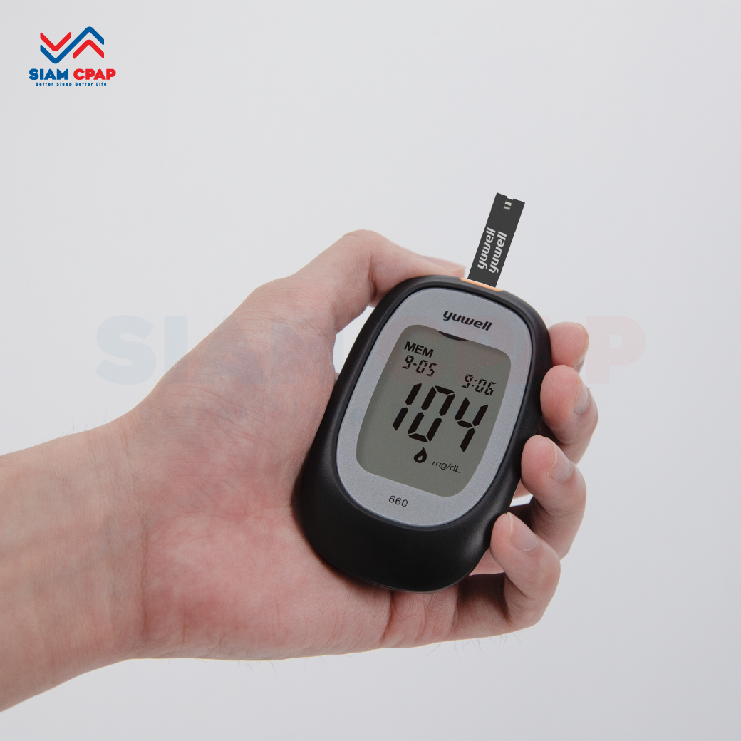 เครื่องตรวจวัดระดับน้ำตาลในเลือด YUWELL Blood Glucose Monitoring System รุ่น 660 ประศูนย์ไทยตลอดอายุการใช้งาน