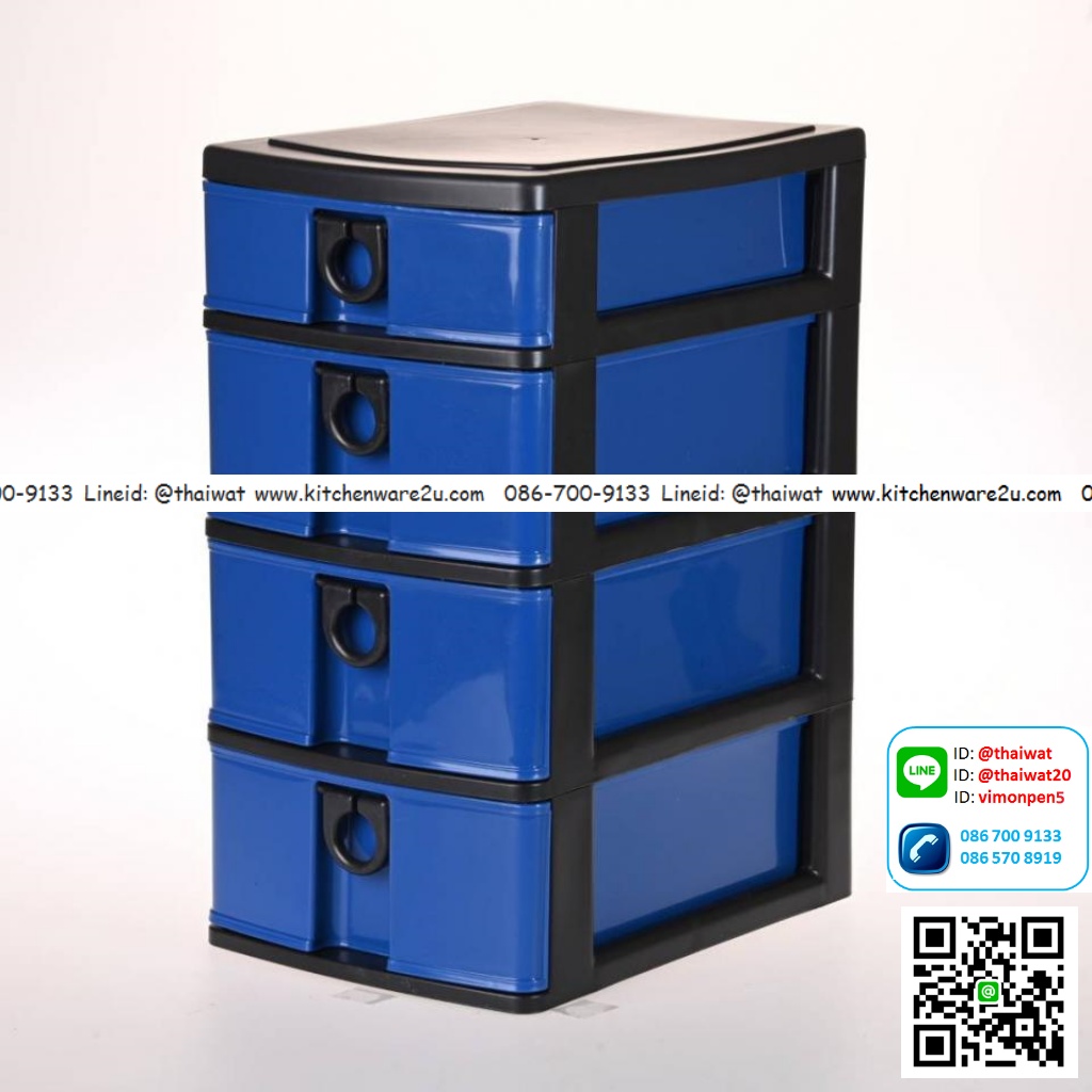 P04167 ตู้ลิ้นชัก 4 ชั้น (18*26*35) รุ่นประหยัด No.2022 ราคาส่งต่อโหล : 12 ชุด เฉลี่ย 95 บ.ต่อชุด