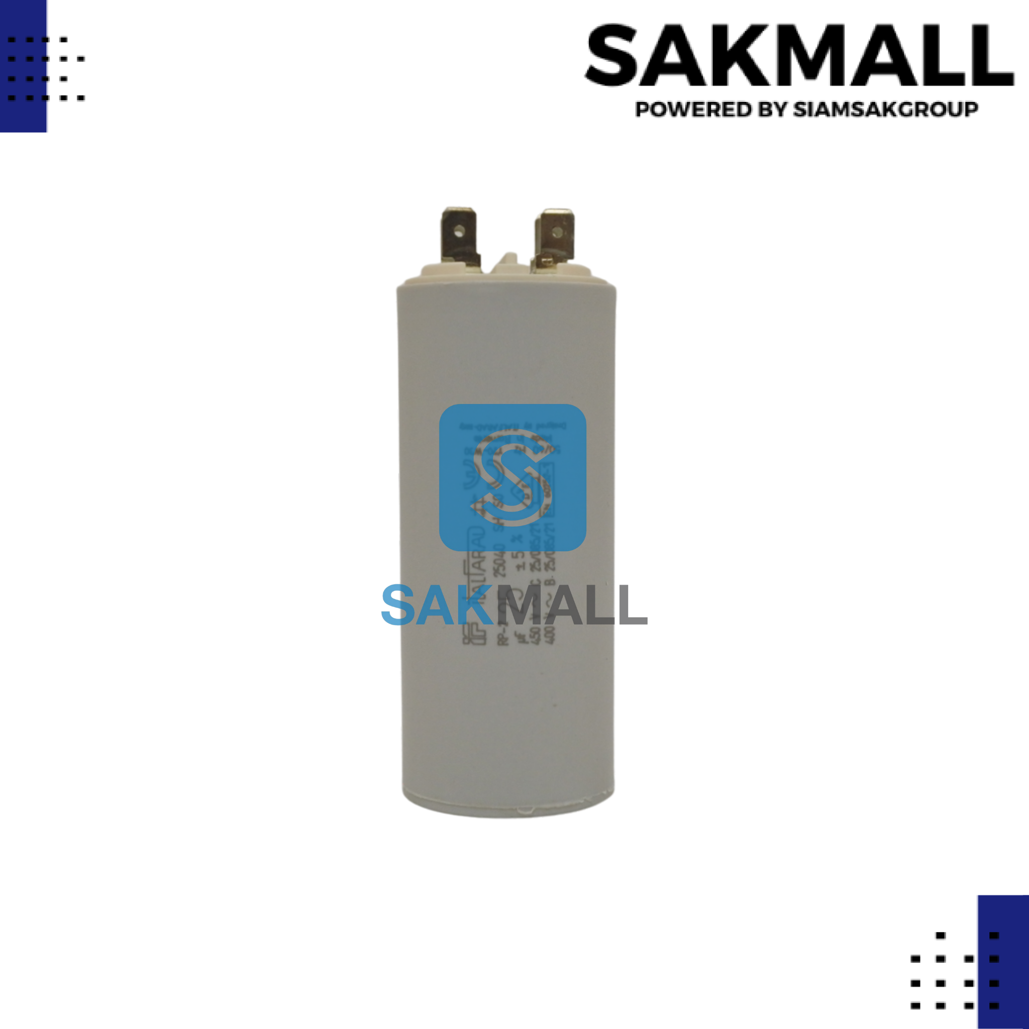 คอนเดนเซอร์ Italfarad เสียบ 25 uf 450 v. run