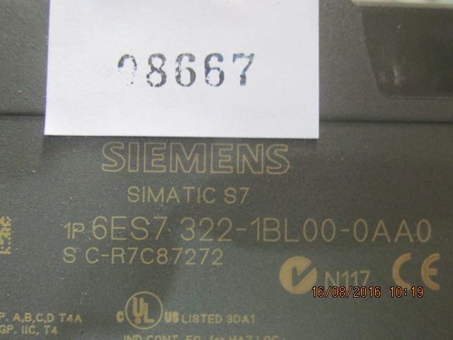 PLC " SIEMENS " MODEL : 6ES7 322-1BL00-0AA0