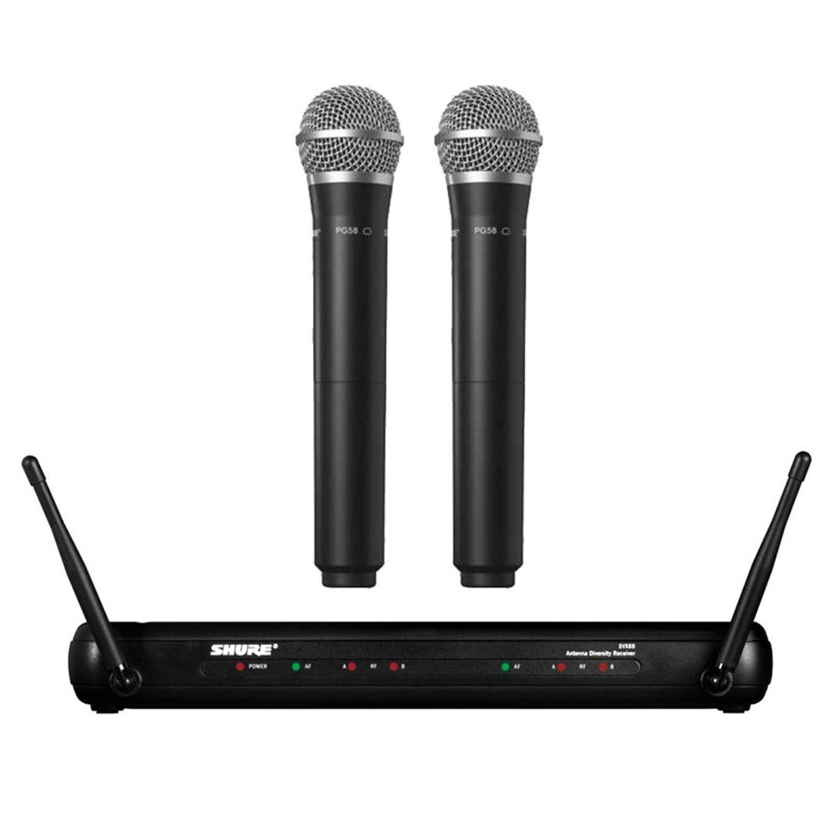 SHURE SVX288TH/PG58-M19 ไมโครโฟนไร้สายแบบไมค์คู่ คลื่นความถี่ UHF 694-703 MHz