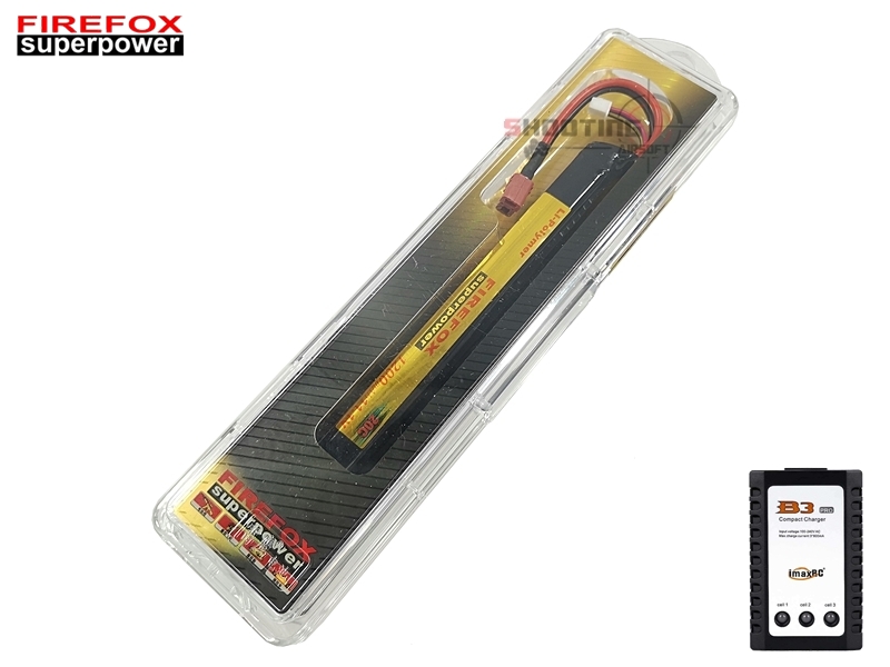 Set แบตลิโพ Firefox 20c 1200mAh 11.1v (สำหรับAK) พร้อมเครื่องชาร์จ B3