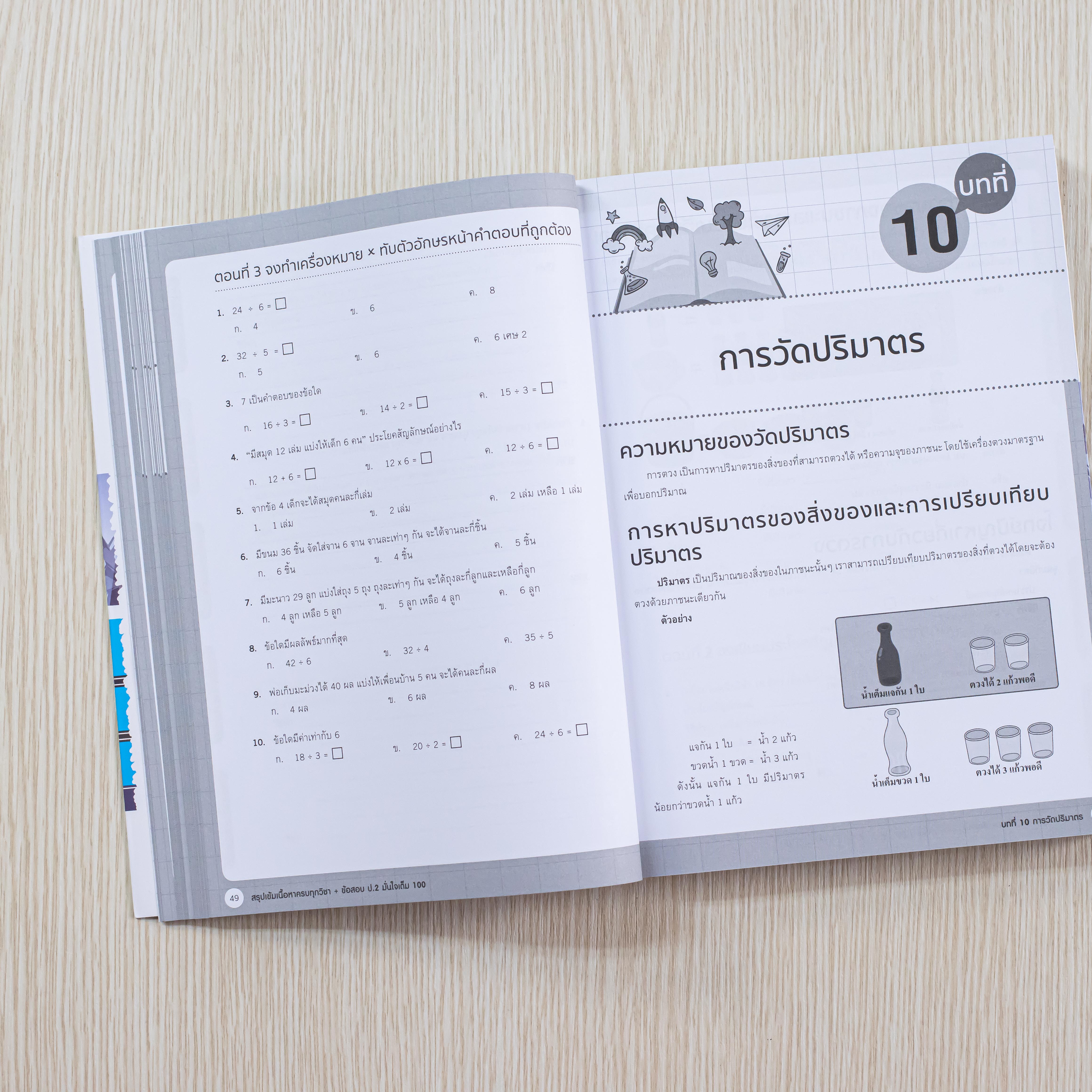 Infopress (อินโฟเพรส) หนังสือ สรุปเข้มเนื้อหาครบทุกวิชา + ข้อสอบ ป.2 มั่นใจเต็ม 100 - 09696