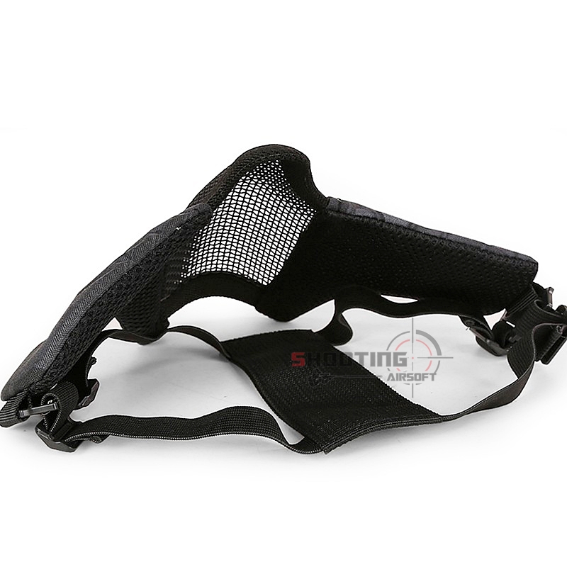 หน้ากากตะแกรงแก้มผ้า ครึ่งหน้า