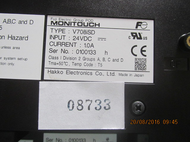 HMI " HAKKO " MODEL : V708iSD