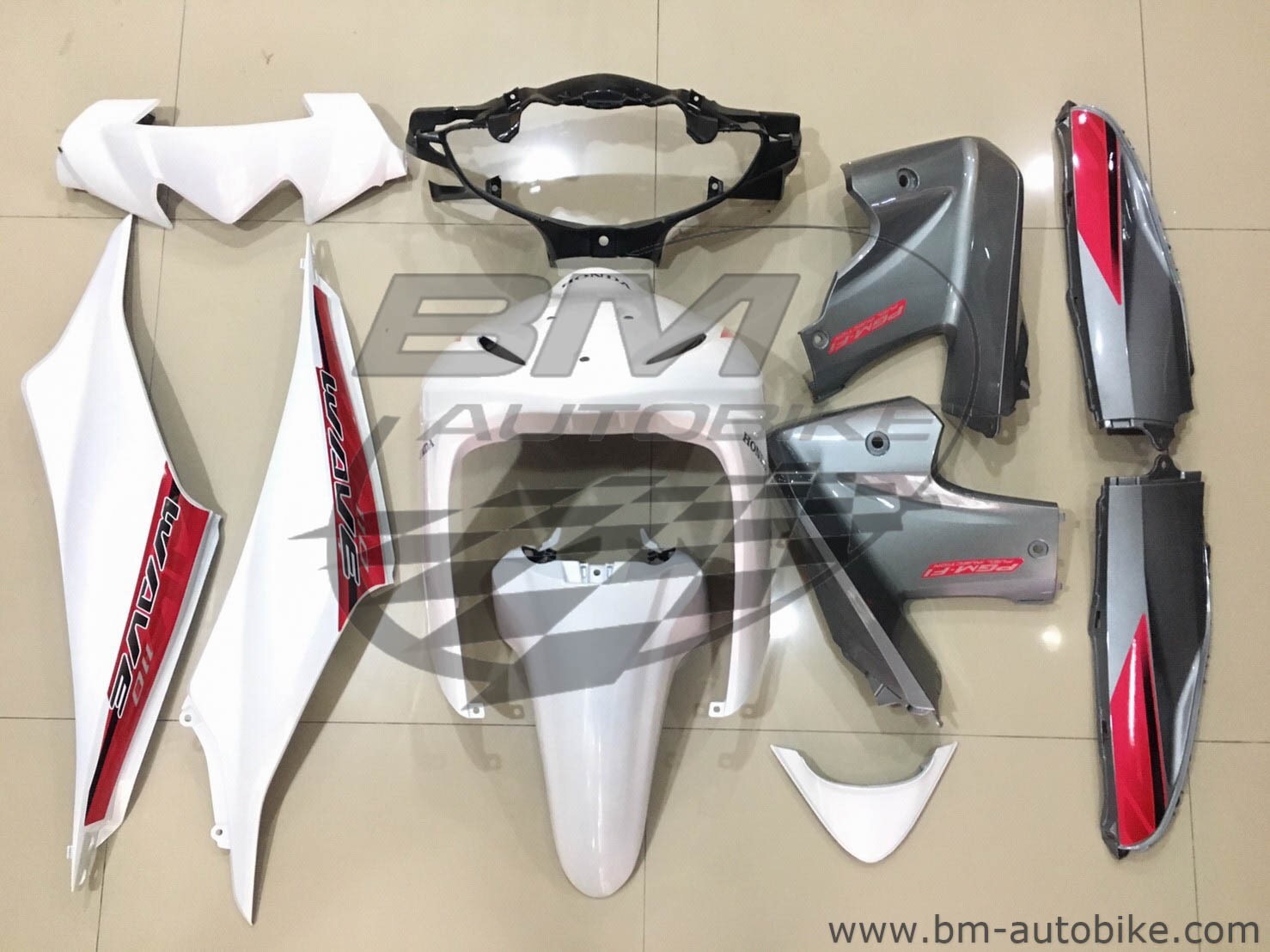 ชุดสี WAVE110i 2009-20111 ตัวเก่า ขาวเทา 11ชิ้น 3 กก.