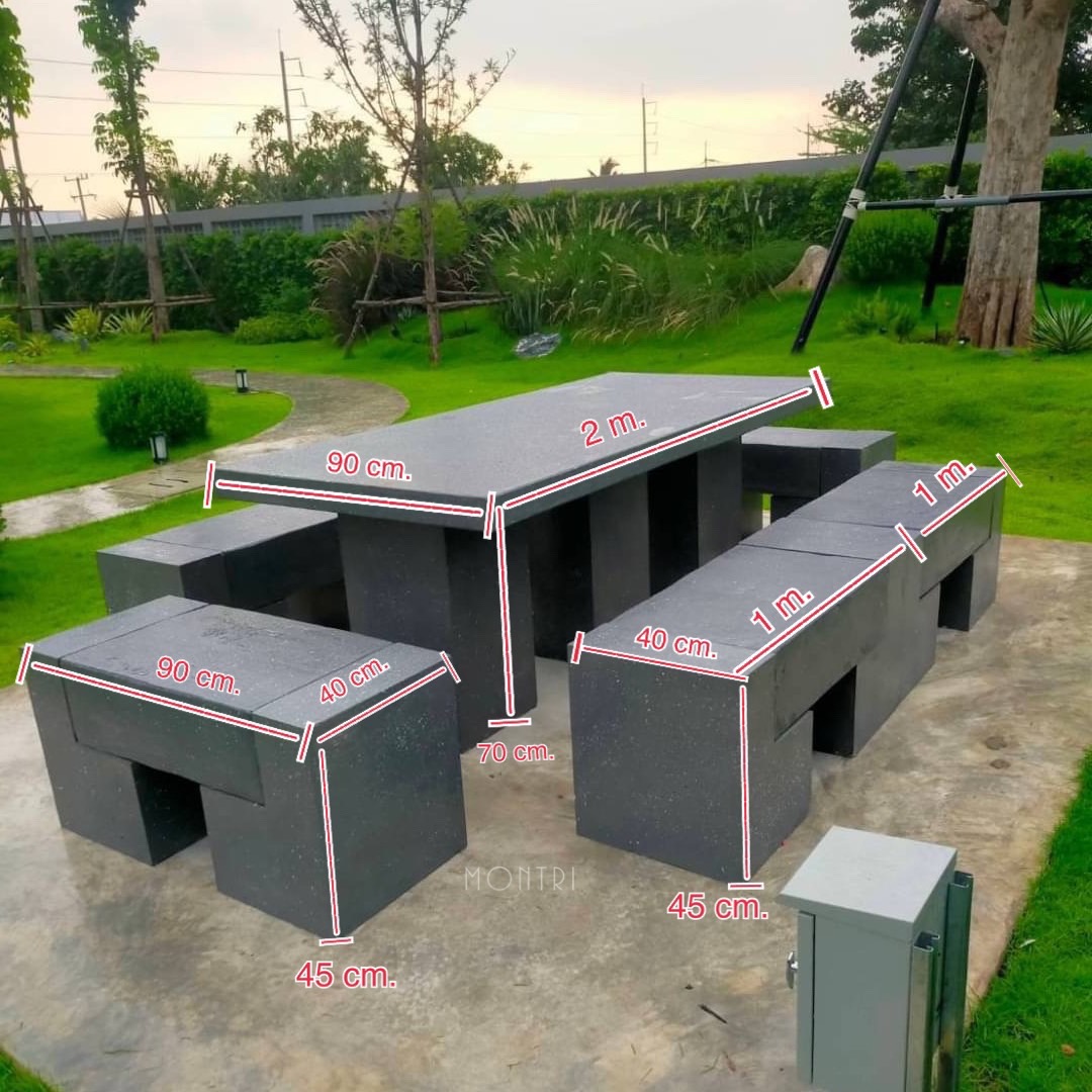 ชุดโต๊ะสนามสไตล์โมเดิร์น โต๊ะสนามลายหินอ่อน ขนาดยาว 2 เมตร นั่งได้ 14 ท่าน งานดีไซน์โดยคนไทย มีบริการจัดส่งพร้อมติดตั้งทั่วไทย