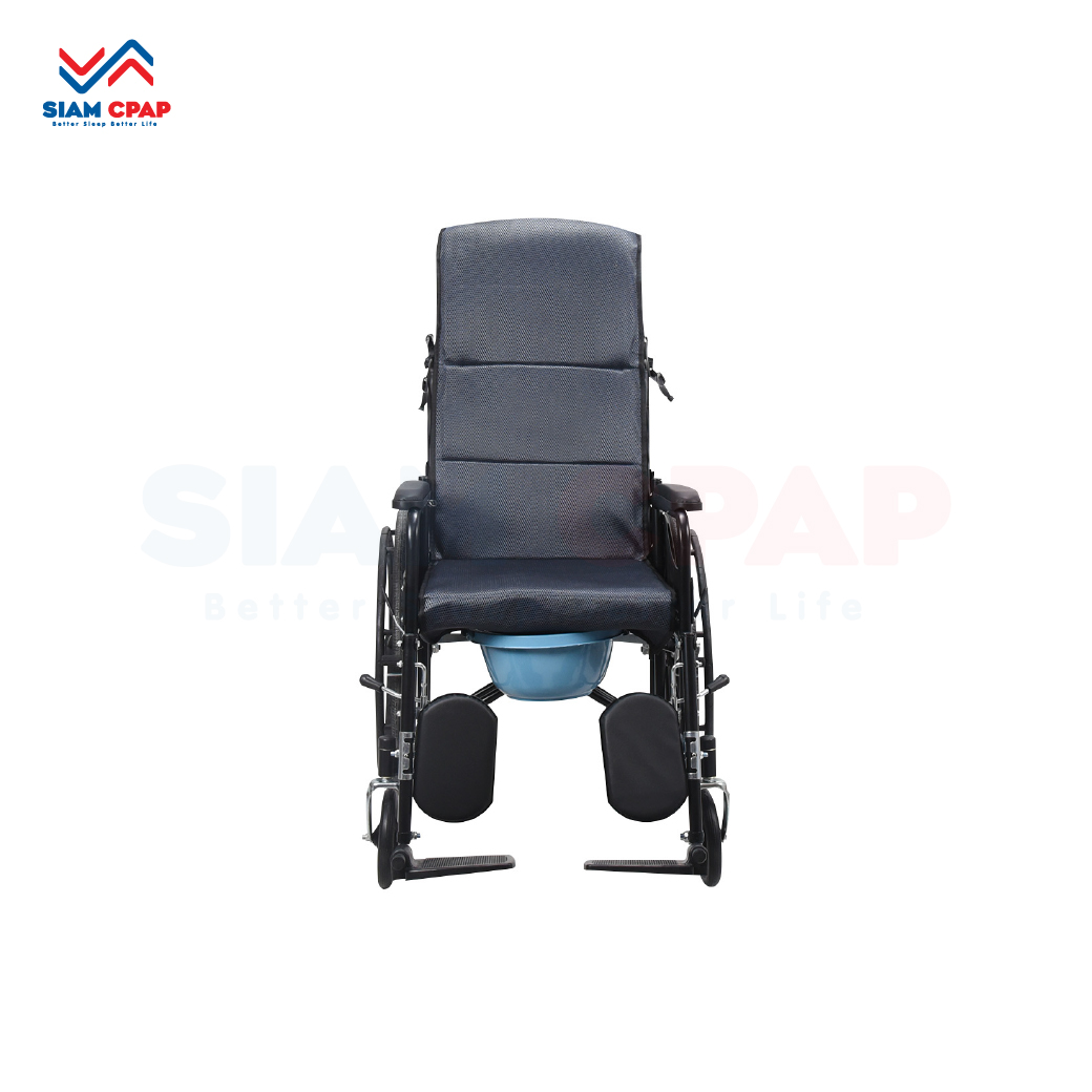 รถเข็นแมนนวล รุ่น WT-6006 พนักพิงสูง ปรับเอนนอน ปรับเหยียดขา (High Back Manual Wheelchair)