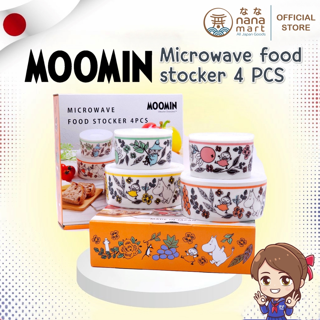 ชามเซรามิคผลิตในญี่ปุ่นลายมูมิน moomin microwave food stocker 4 PCS made in japan