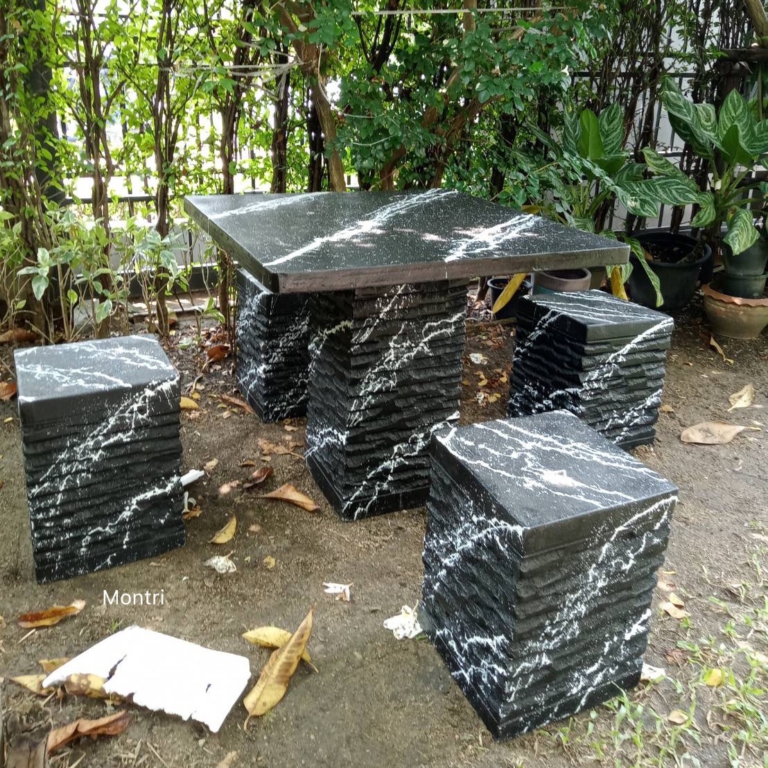 โต๊ะสนาม ชุดโต๊ะสนาม โต๊ะสนามกลางแจ้ง 4 ที่นั่ง เหมาะสำหรับวางในพื้นที่จำกัด ขนาดโต๊ะ 80*80 cm.