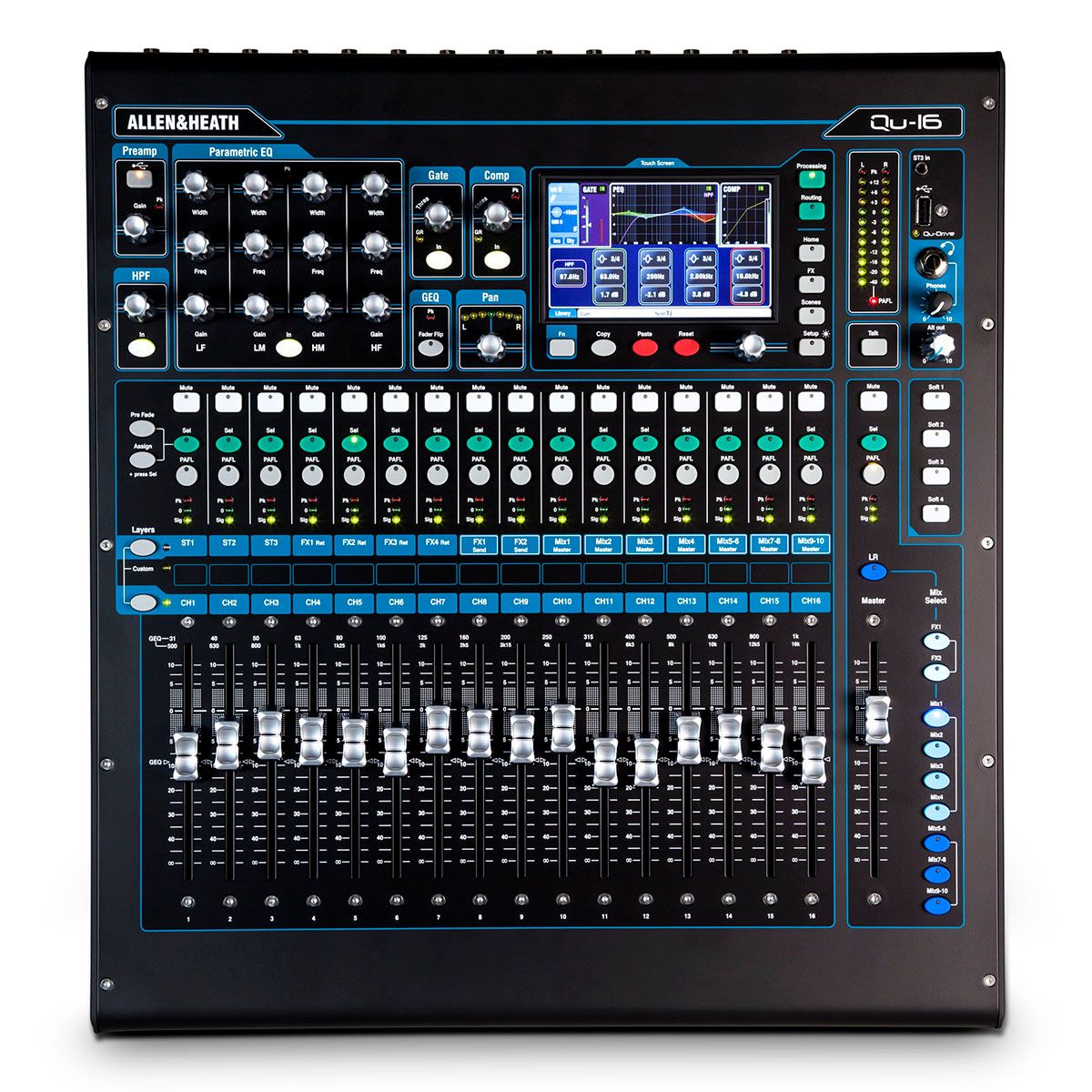 Allen&Heath QU-16 Rackmountable Digital Mixer (Chrome Edition)