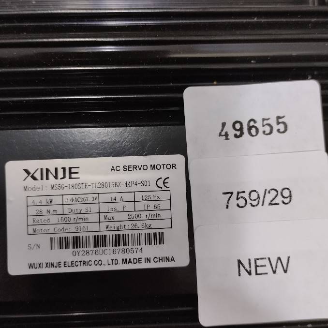 SERVO MOTOR " XINJE " MODEL : MS5G-180STE-TL28015BZ-44P4-S01