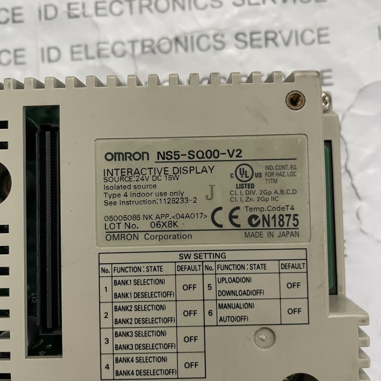 LCD TOUCH SCREEN " OMRON " MODEL : NS5-SQ00-V2