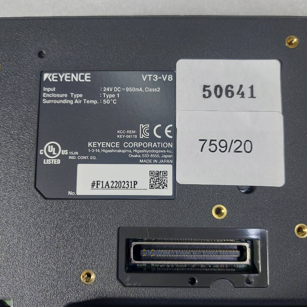 LCD TOUCH SCREEN " KEYENCE " MODEL : VT3-V8