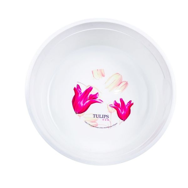 P07926 กะละมัง 45 ซม.เกรดห้าง สวย ดี ลายทิวลิป (ราคาส่งต่อ 1 โหล : 12 ใบ:เฉลี่ยใบละ 55 บาท)