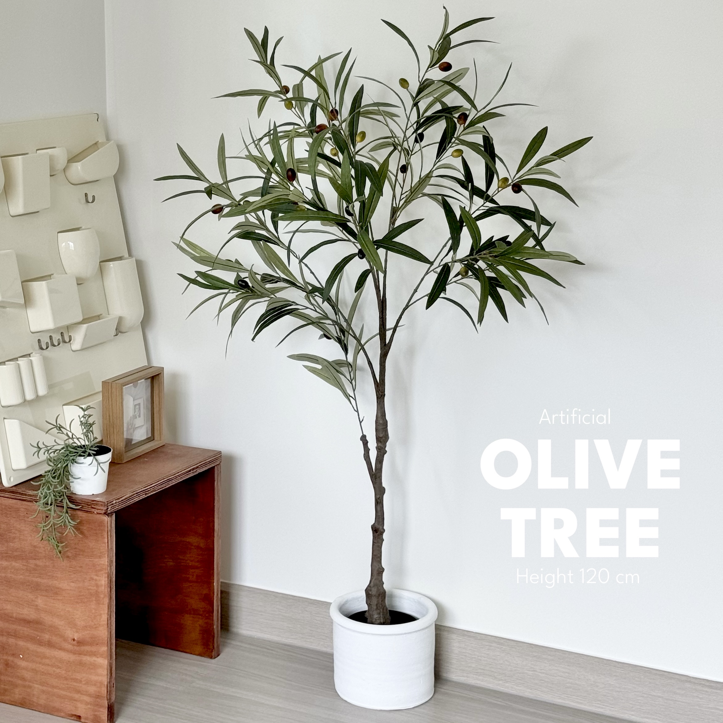 [พร้อมส่ง] Jnihouse : ต้นมะกอกประดิษฐ์ (Olive tree) สูง 130 cm