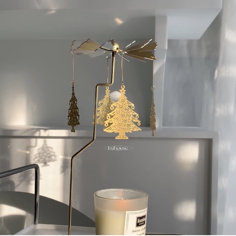 [พร้อมส่ง] Jnihouse : Rotating Candle Holder ถาดหมุนเทียน