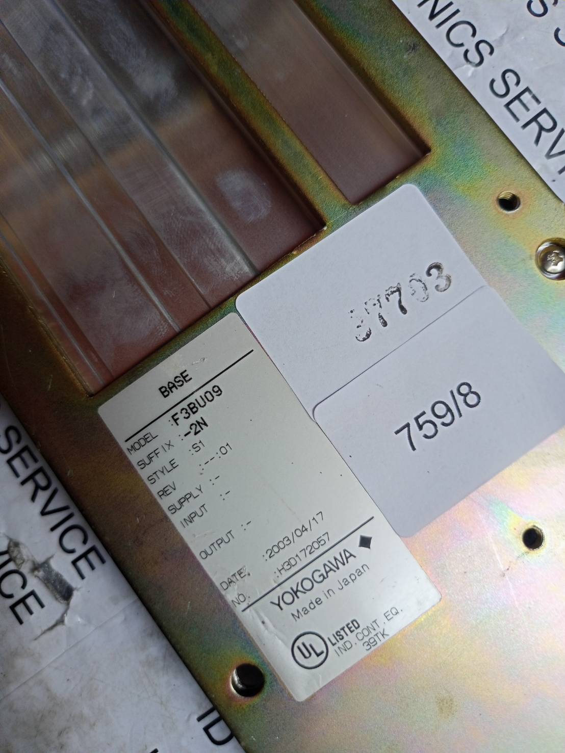 PLC " YOKOGAWA " MODEL : F3BU09-2N