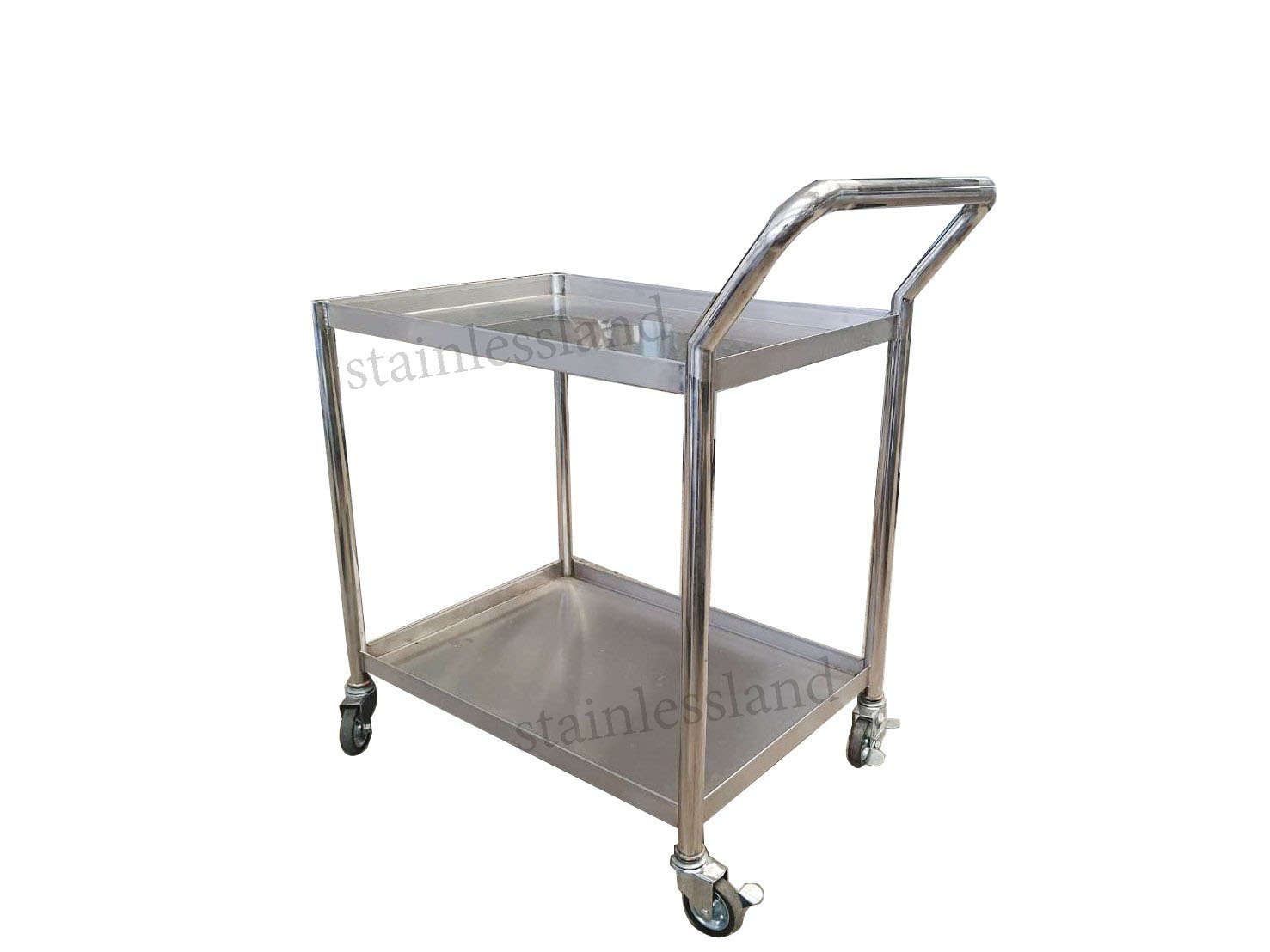 รถเข็นสแตนเลส 2 ชั้น ขนาด 50x70x90 cm (ก*ย*ส)