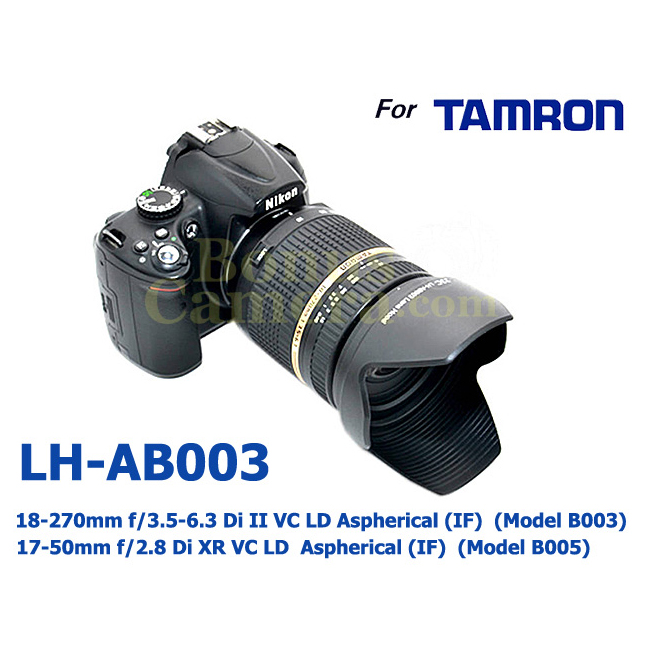 LH-AB003 Lens Hood Tamron SP AF 17-50mm f/2.8 XR DiII VC (B005),18-270mm f/3.5-6.3 Di II VC LD(B003)