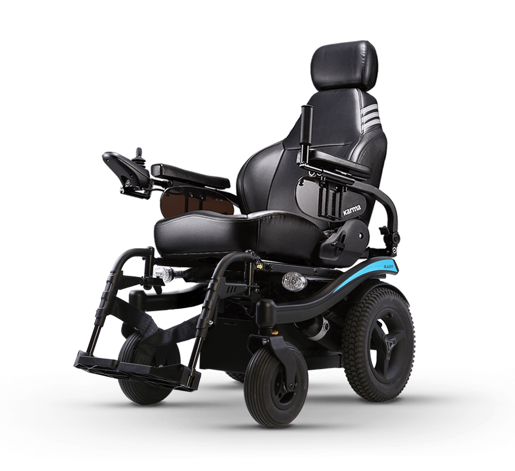 รถเข็นไฟฟ้าคาร์ม่า รุ่น Blazer Captain (Power WheelChair KARMA Blazer Captain) พนักพิงปรับเอนได้ รับประกันศูนย์ 5 ปี (รุ่นยอดนิยม)