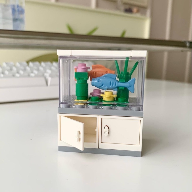 [พร้อมส่ง] Jnihouse : ตัวต่อตู้ปลา Miniature Fish Tank brick , Chameleon Tank