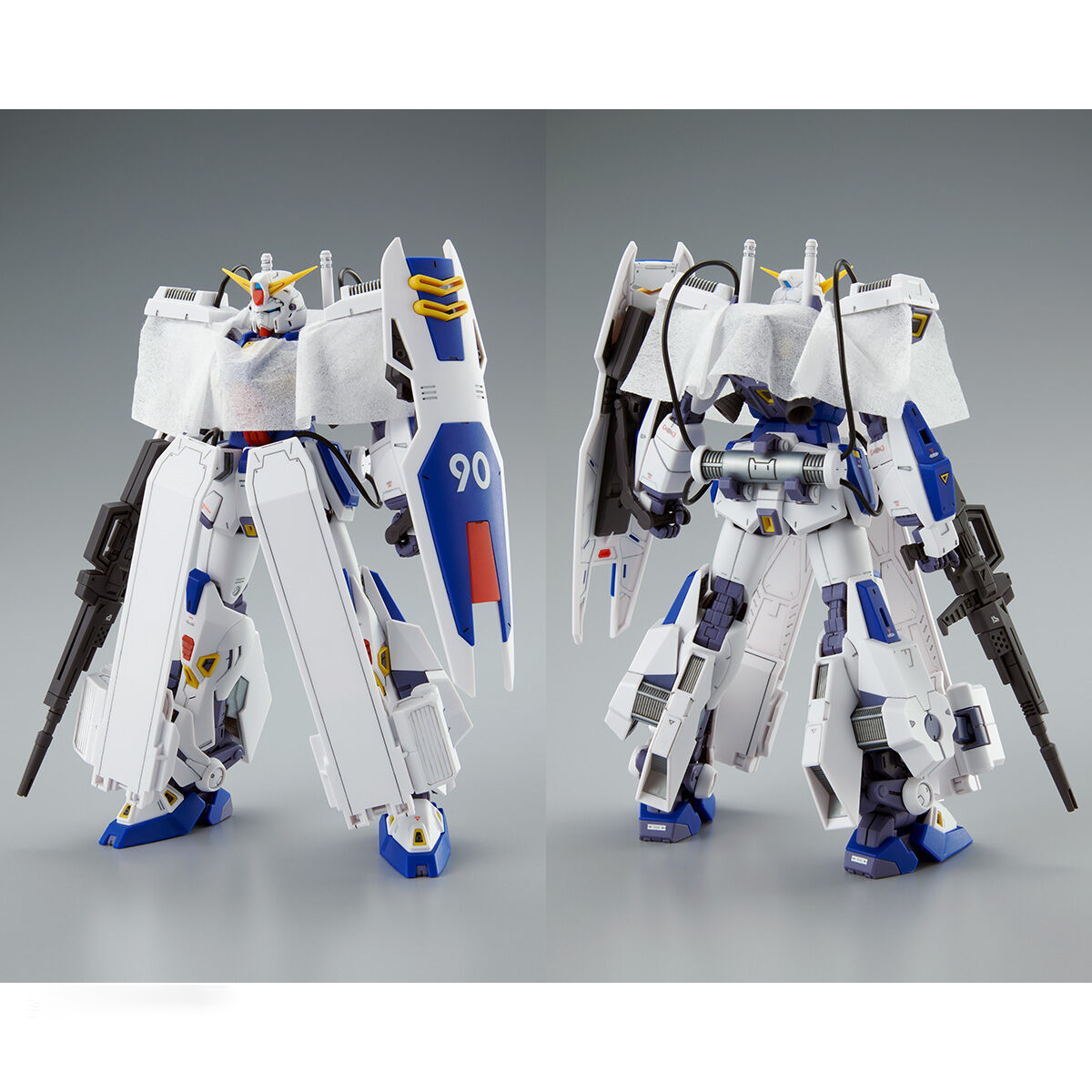 MG 1/100 GUNDAM F90 + MISSION PACK O & U & C & T & P TYPE Free MISSION Hanger