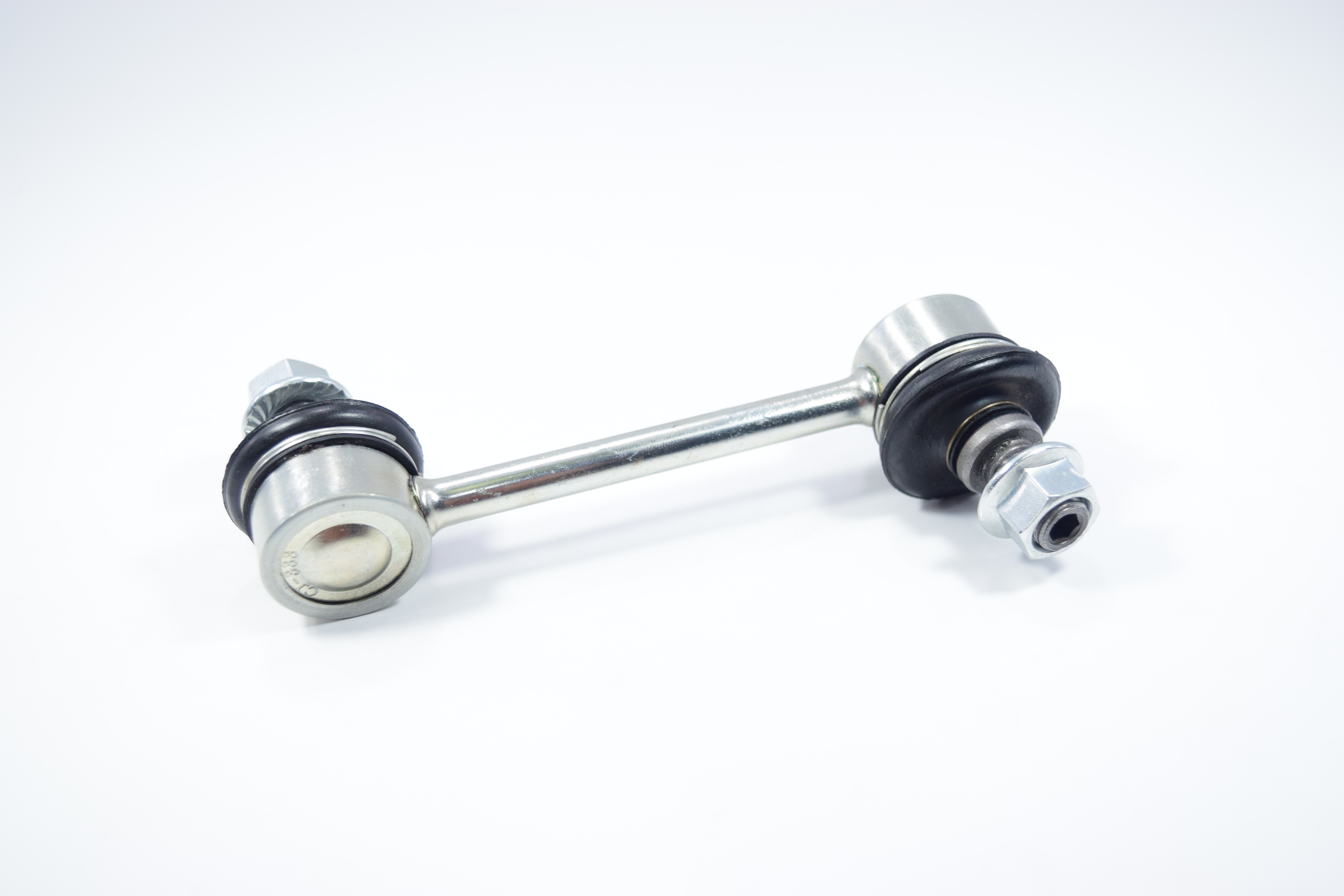 ลูกหมากกันโคลงหลัง TOYOTA AE90, AE92, AE111, EE111, AT171, ST171 โตโยต้า / ขนาด ยาว A 105 mm. / เกลียวเสื้อ B 10 mm. / ตัวเลขบอกทิศ C 12' / 3L-2805 / ยี่ห้อ 333 (1คู่ 2 ตัว) (STABILIZER LINK REAR) (ซ้าย / ขวา)