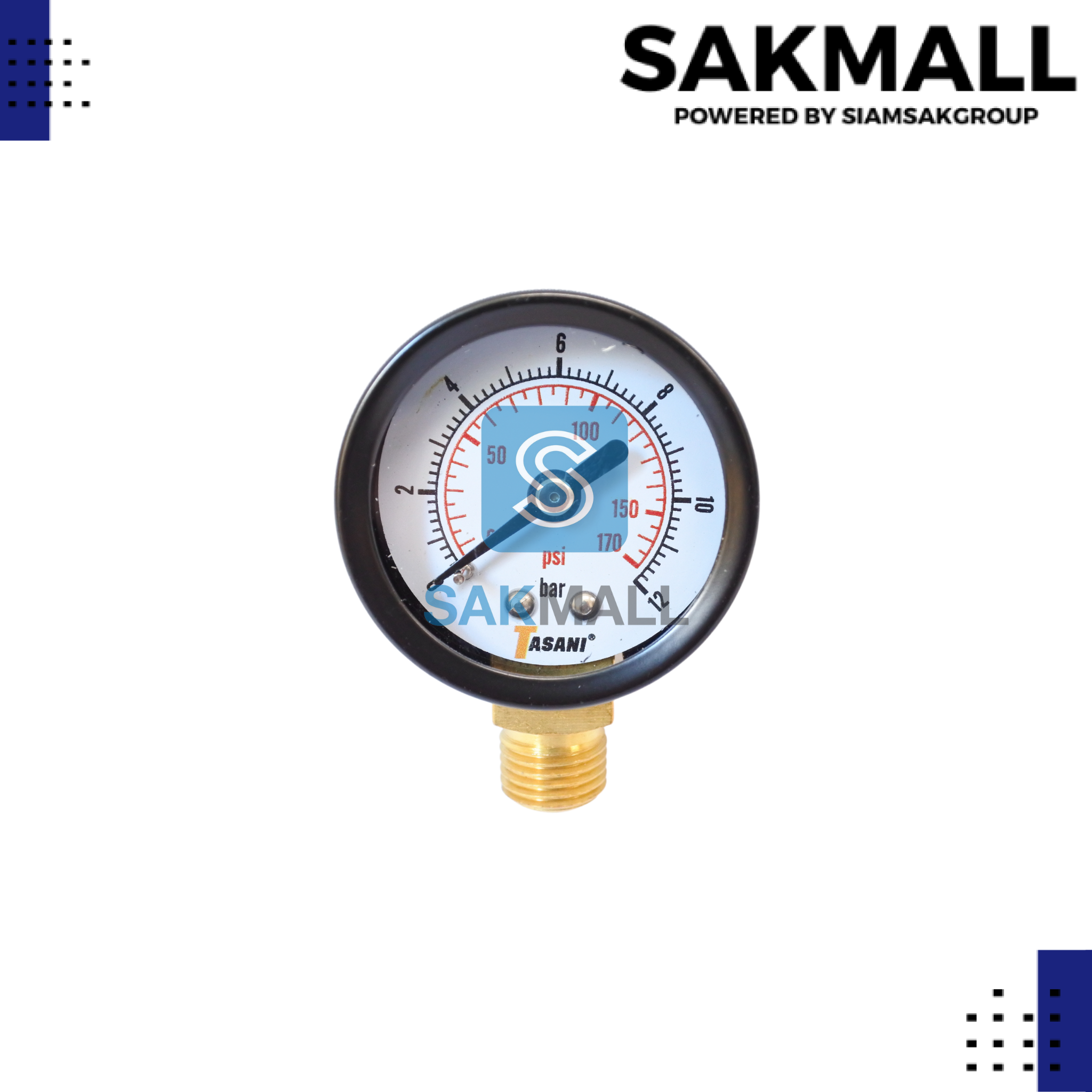 Pressuse Gauge ออกล่าง Y-40 (12 Bar -170 Psi) TASANI