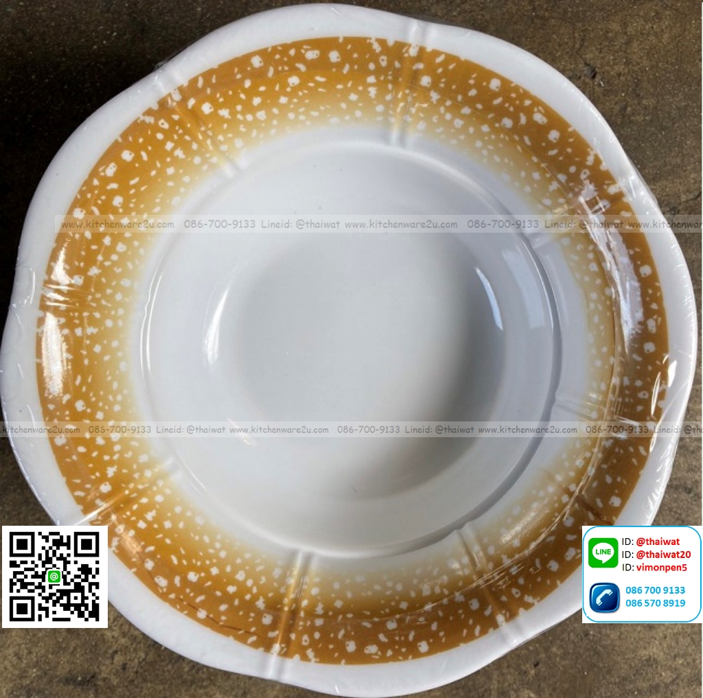 P02195 ชาม 8 นิ้ว อย่างหนา ขายดีมาก ราคาต่อโหล