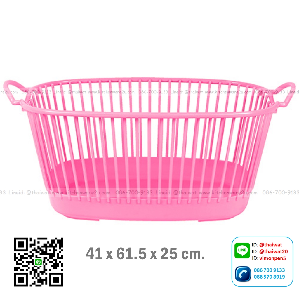 P09907 ตะกร้าผ้า (กว้าง 41* ยาว 61.5* สูง 25 cm) เกรดเอ No.2157 ราคาขายส่งต่อ 12 ใบ:เฉลี่ย 140 บต่อใบ