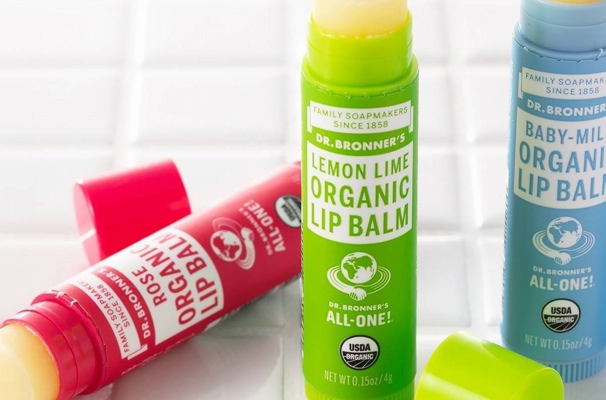 Dr.Bronner’s organic lip balm set 🌹 Rose 🍋 Lemon lime 💙 Baby mild