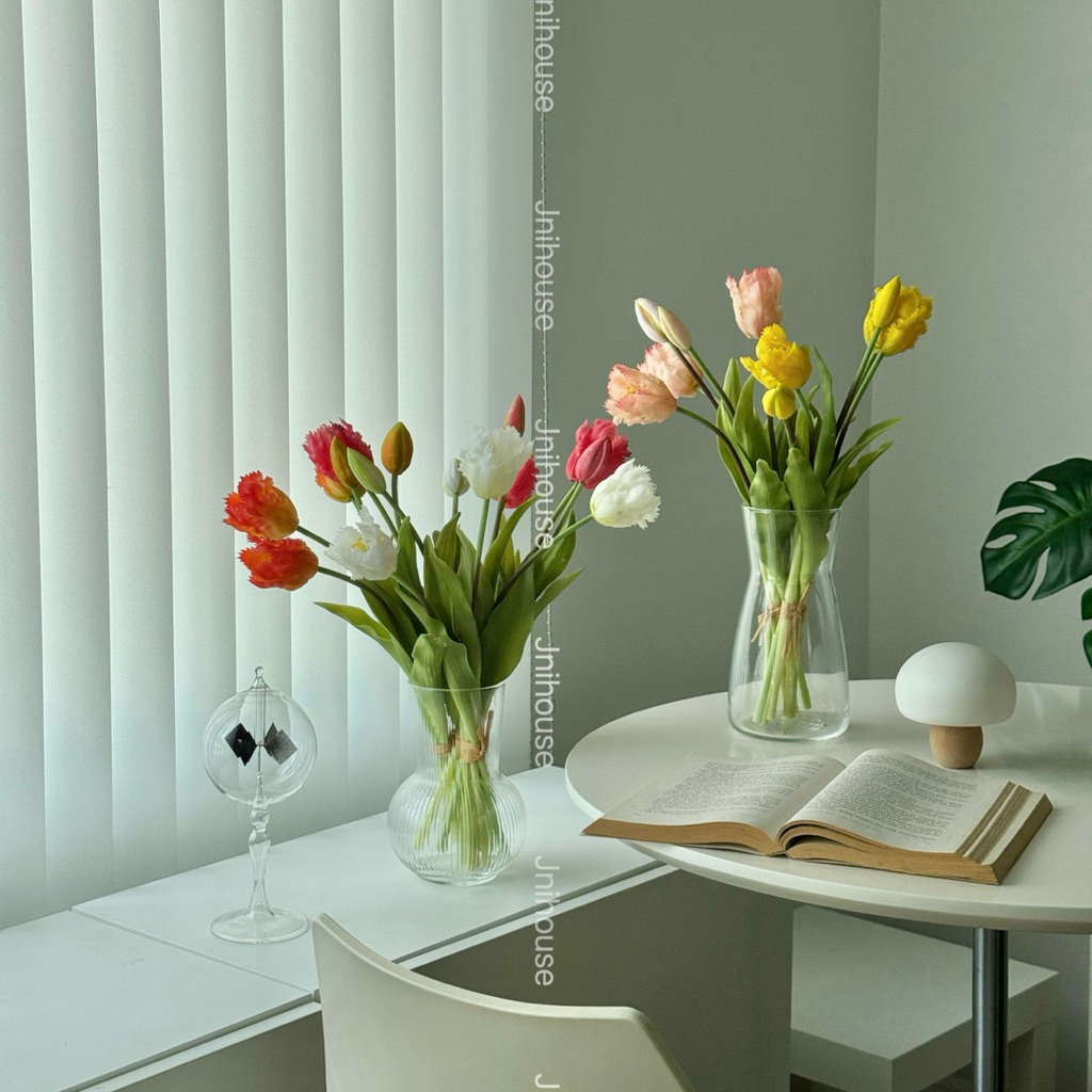 [พร้อมส่ง] Jnihouse : ทิวลิปขอบหยัก ทิวลิปปลอม Tulip (ไม่รวมแจกัน)