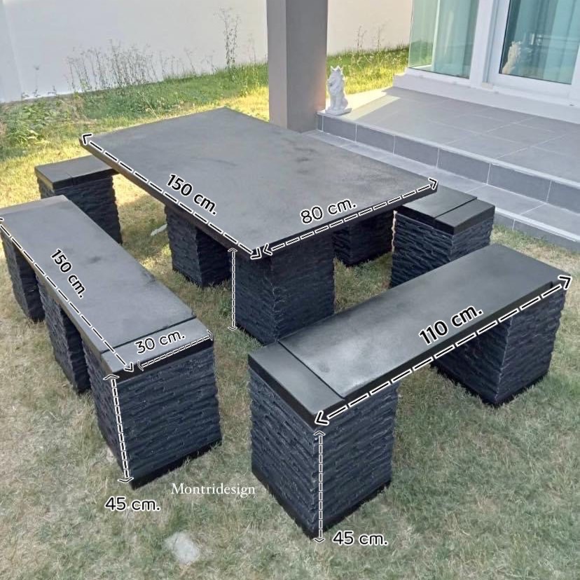 ชุดโต๊ะสนาม โต๊ะสนาม โต๊ะสนามกลางแจ้ง ชุด 10 ที่นั่ง โต๊ะยาว 150 เมตร กว้าง 80 cm.