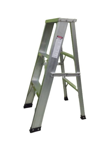 บันไดอลูมิเนียม ทรงA ขึ้นลงทางเดียว 3 ขั้น ยี่ห้อ BARCO