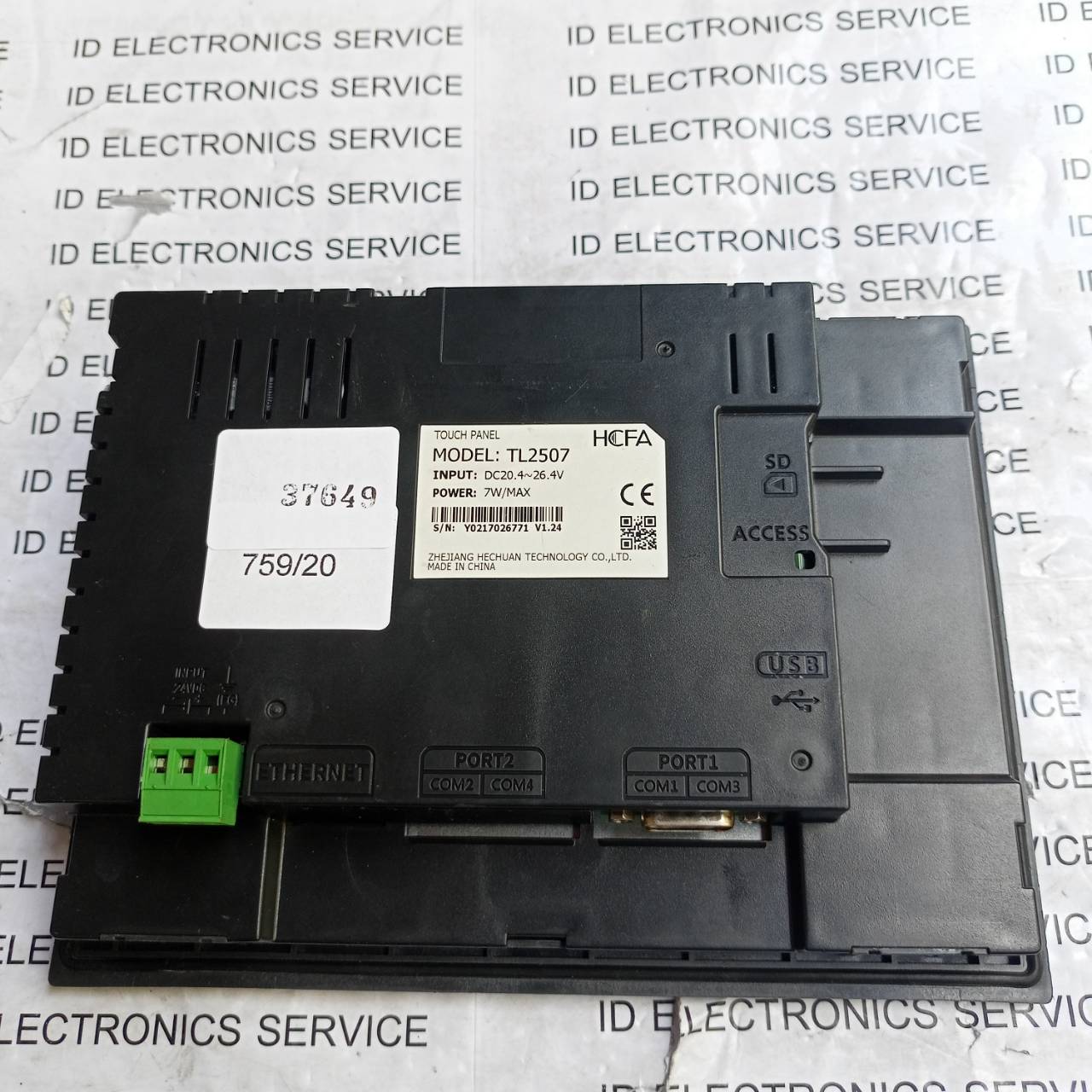 LCD TOUCH SCREEN " HCFA " MODEL : TL2507