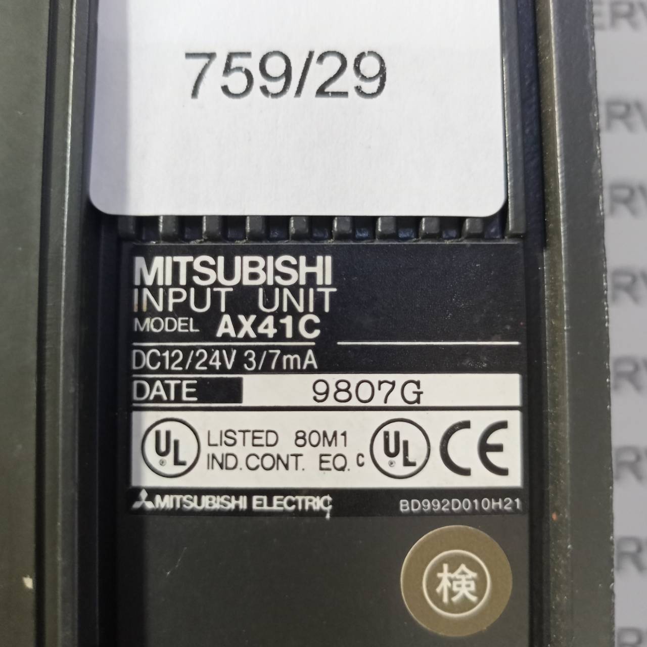 PLC " MITSUBISHI " MODEL : AX41C