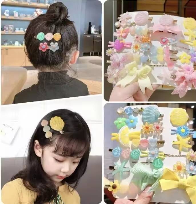 💗มาหยากิ๊ฟช้อป💗กิ๊บติดผม กิ๊บน่ารัก สีสวย สดใส แพ็ค 14 ชิ้น กิ๊บสำหรับเด็กผู้หญิง