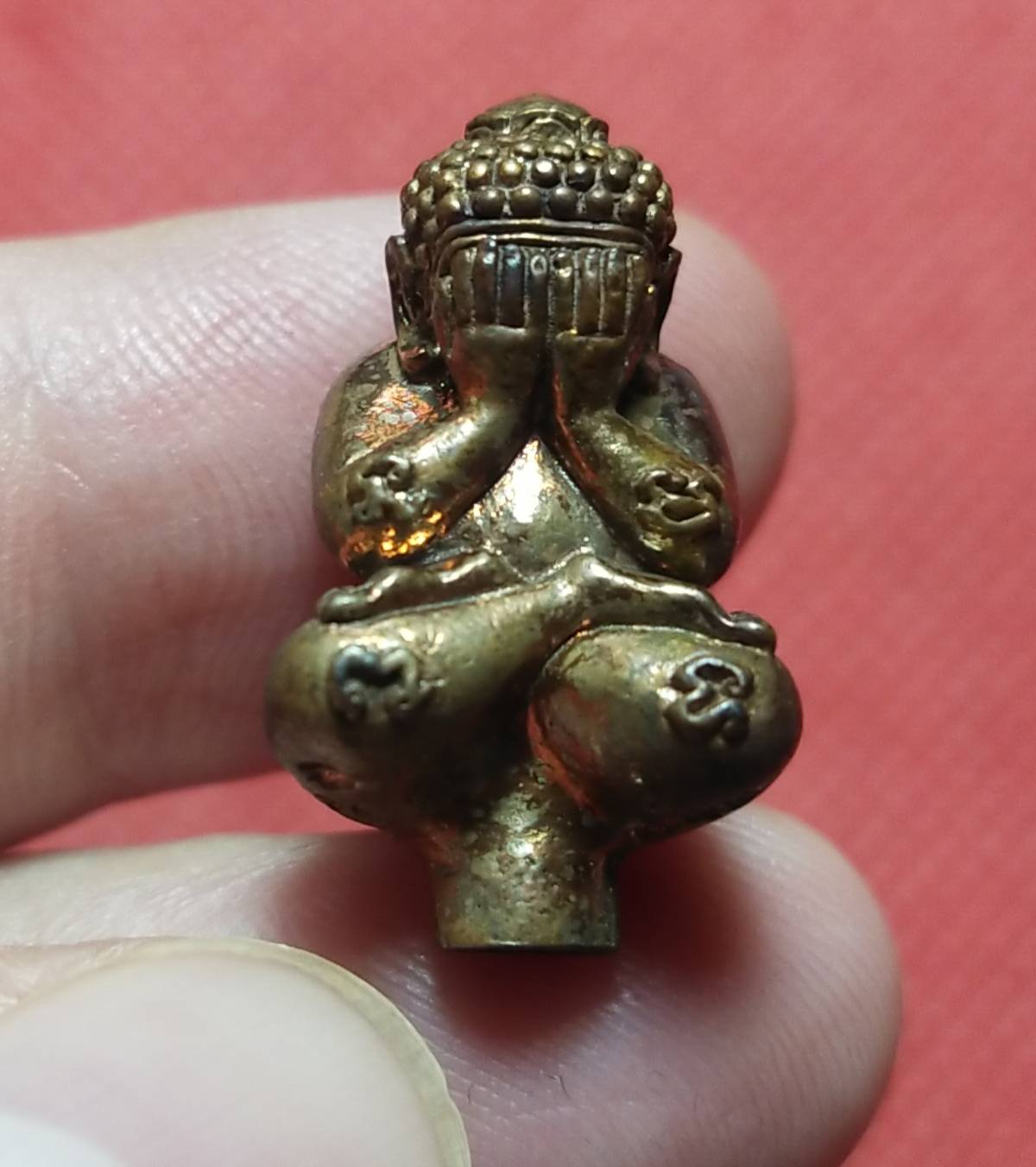 รูปหล่อพระปิดตา♦เลขมงคล 393 ❇สร้าง 499องค์ (หลวงปู่อัญญาถ่าน อ่อนสี อายุ116ปี)🔹สายสมเด็จลุน แห่งนครจำปาสัก สปป ลาว