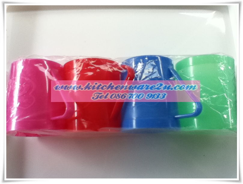 P05680 แก้วน้ำหู สีหวาน แพค 4 (ราคาส่งต่อ 12 แพค : 48 ใบ )